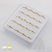 FIXED BALL NOSE HOOP PACKAGE 316L SURGICAL STEEL